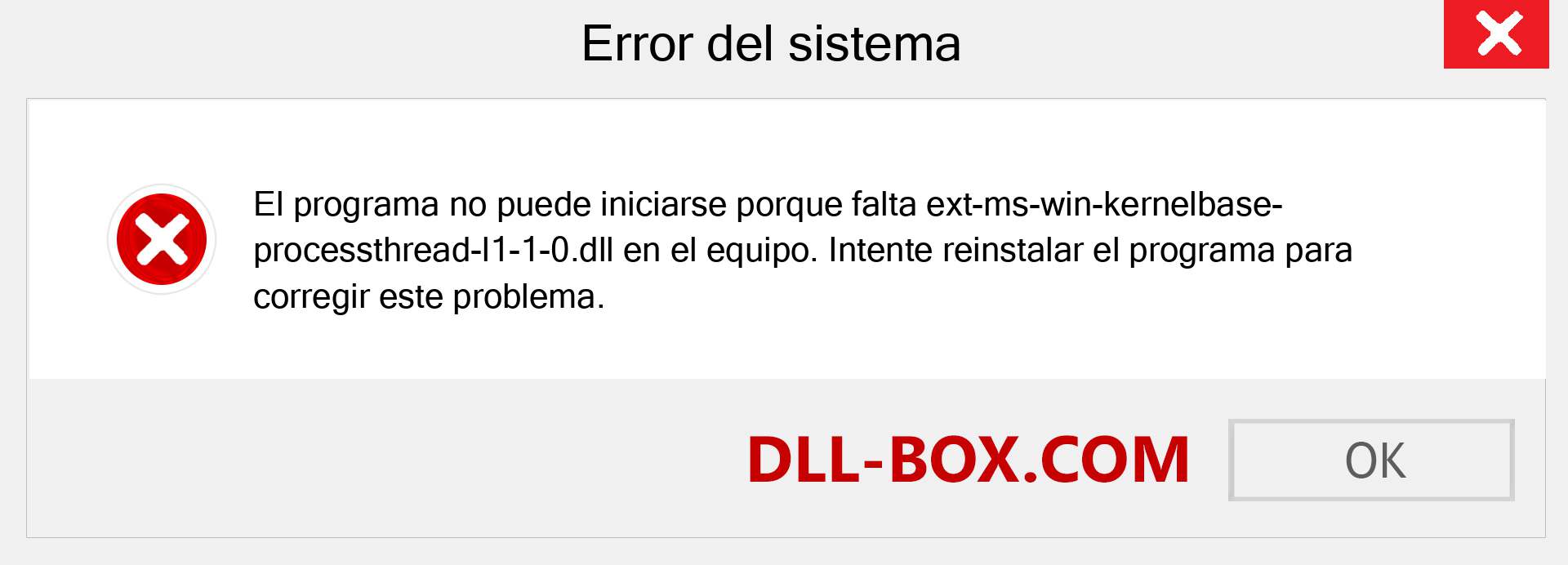 ¿Falta el archivo ext-ms-win-kernelbase-processthread-l1-1-0.dll ?. Descargar para Windows 7, 8, 10 - Corregir ext-ms-win-kernelbase-processthread-l1-1-0 dll Missing Error en Windows, fotos, imágenes